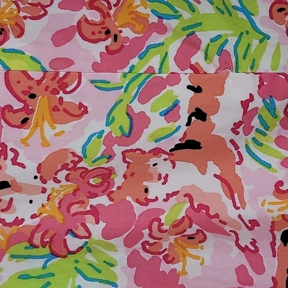 Lilly Pulitzer Ferra Call Me Kitty Cat Dress Size 4 Small Strapless Corset Mini - Picture 11 of 16